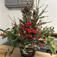Fireside Glow Luxury Festive Arrangement